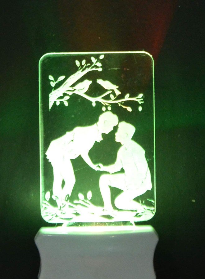 زوبر مصباح زوبر الليلي ثلاثي الأبعاد بتصميم ثلاثي الأبعاد وألوان متعددة، مناسب للغرف وغرف المعيشة والردهات J25 - Image 4